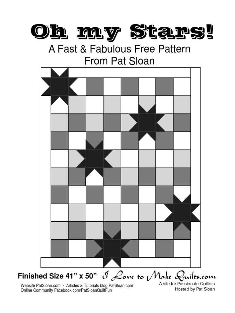 ohmycharmingstarsdirectionsv21 PDF Sewing Quilting