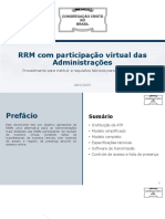 RRM Com Participação Virtual Das Administrações: Procedimento para Instituir e Requisitos Técnicos para Implementação