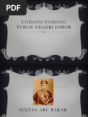 Undang-Undang Tubuh Negeri Johor  PDF