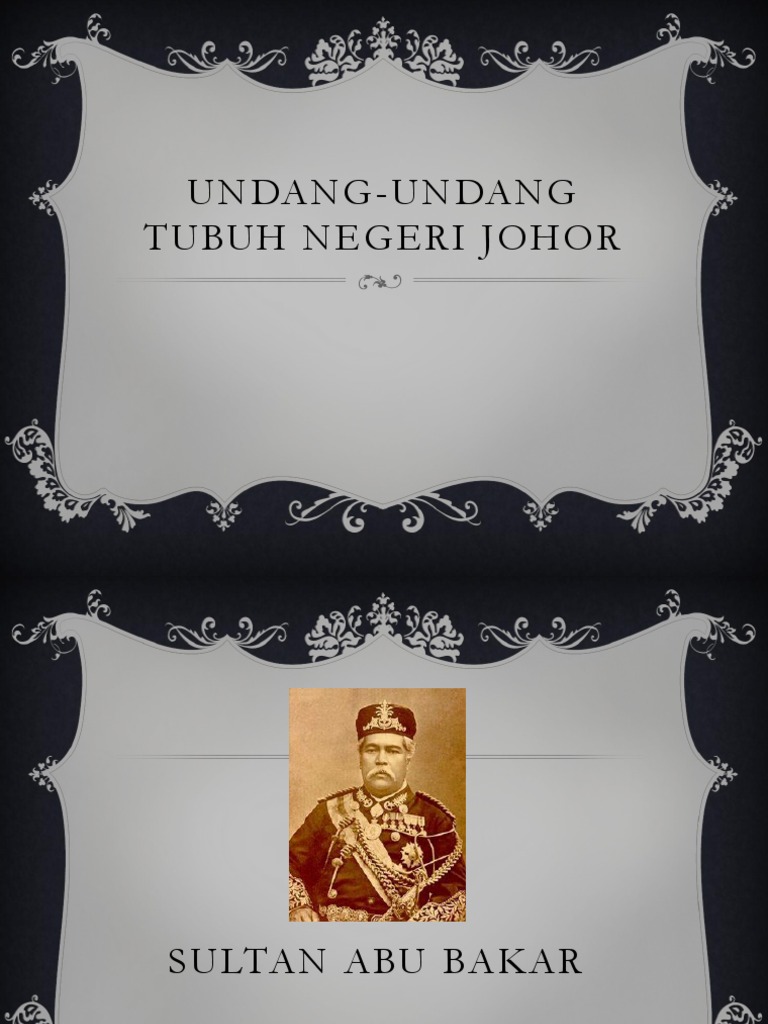 undang-undang tubuh negeri johor