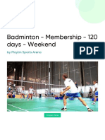 Badminton - Membership - 120 Days - Weekend ptDvWynpGbWynugh