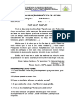 Texto para Avaliação Diagnóstica de Leitura - 6º Ano