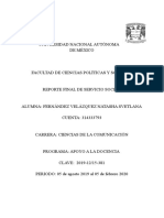 REPORTE Servicio Social Natasha Svetlana Fernández Velázquez