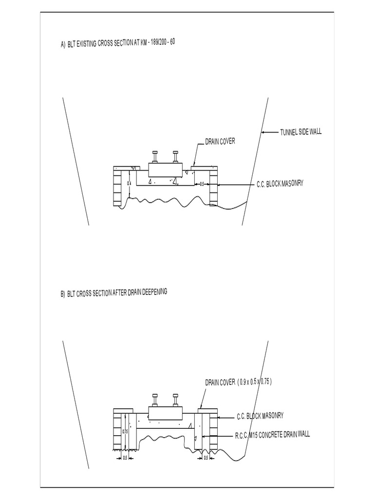 BLT Drain Design and Cross Sections | PDF