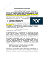 Asamblea General Extraordinaria - Nombramiento de Consejo Directivo (Asociacion de Artesanos de Barranco)