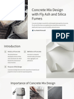 Concrete Mix Design With Fly Ash and Silica Fumes