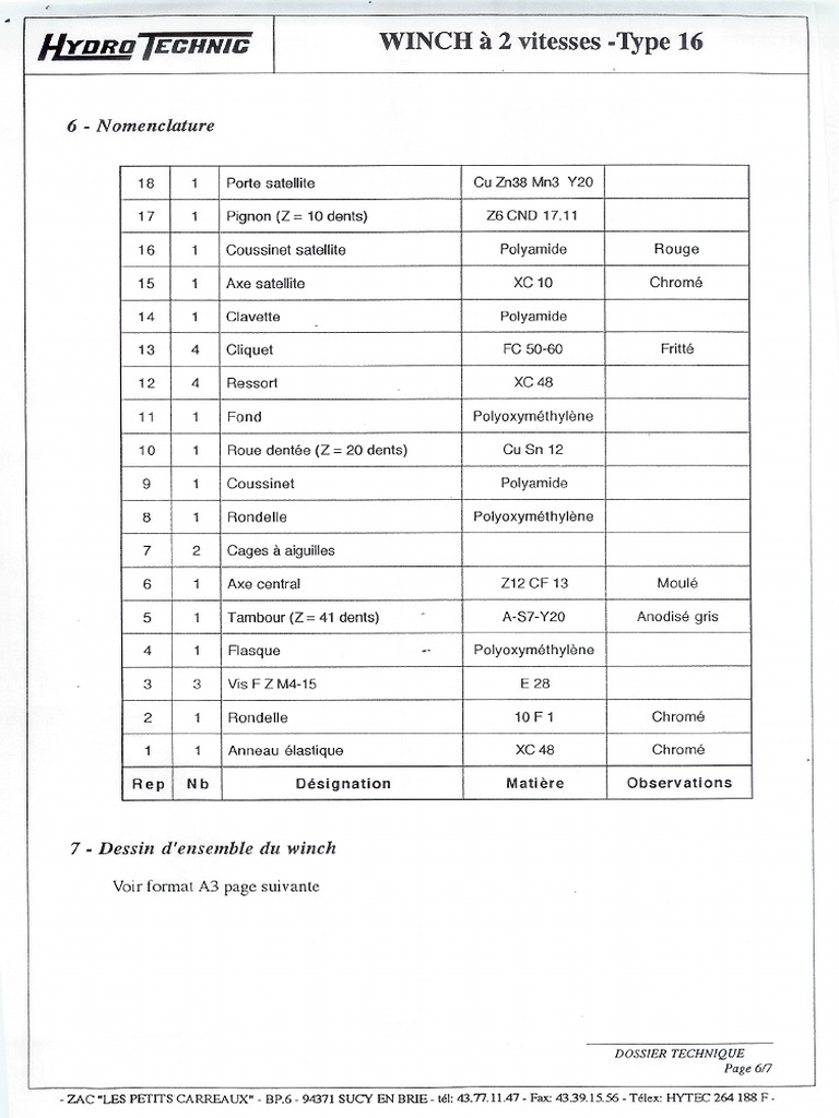 Winch Nomenclature PDF
