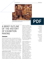 A Brief Outline of The History of Exhibition Making