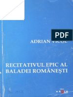 Vicol Recitativul Epic Al Baladei Romanesti 2004