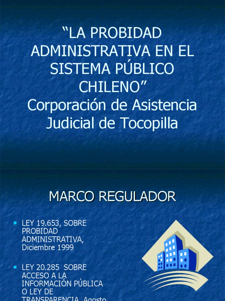 Probidad Administrativa en Chile | PDF