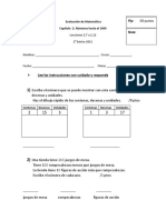 Evaluación Lecciones 2.7 A 2.12