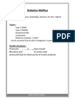 Diabetius Mellitus Handout