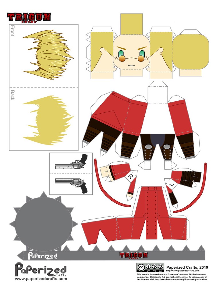 Trigun - Vash The Stampede Papercraft | PDF