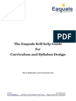 Eaquals Self Help Guide For Curriculum and Syllabus Design