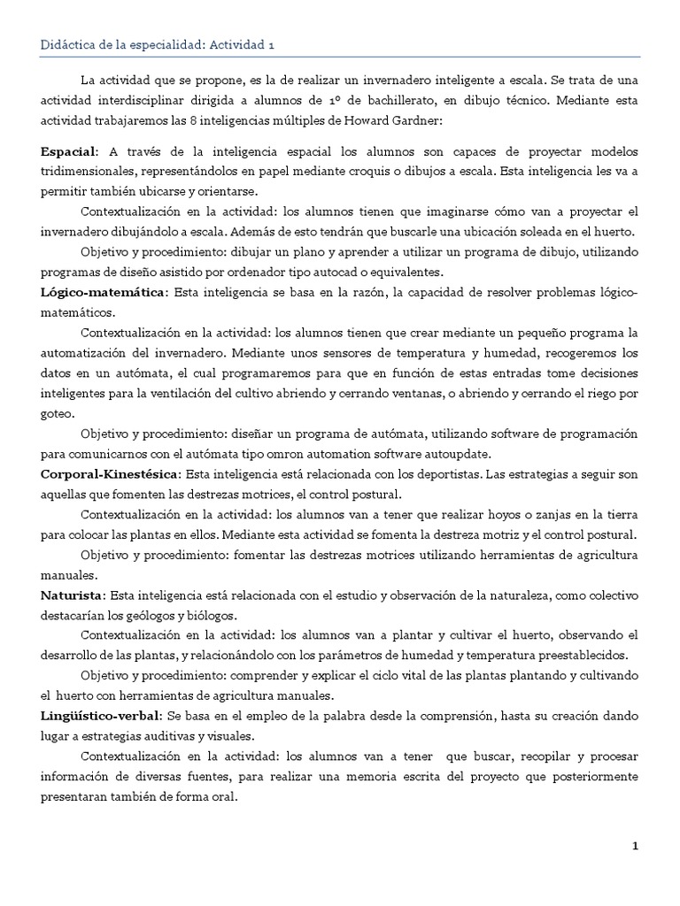 Actividad 1 | PDF | Aprendizaje | Ciencia cognitiva