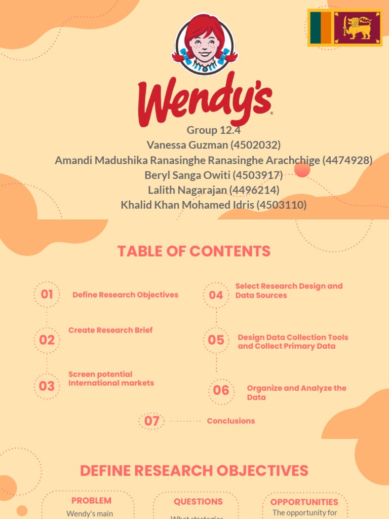 Wendy's To SL | PDF | Fast Food | Franchising