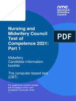 Test of Competence 2021 CBT Information Booklet For Midwives