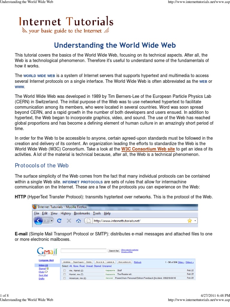 Understanding the World Wide Web Basics | PDF | World Wide Web ...