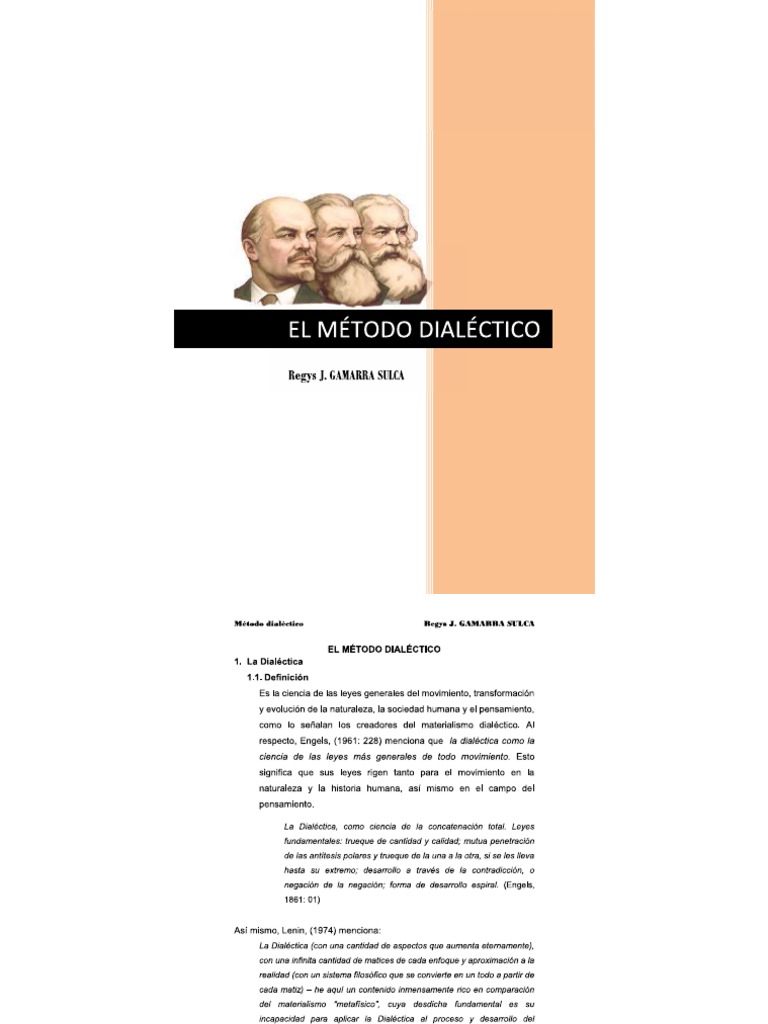 El Método Dialéctico Pdf