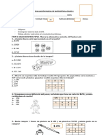 Evaluación de Matemáticas