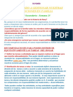 Aprendiendo A Gestionar Nuestras Emociones en Familia: 4° Secundaria - Semana 25