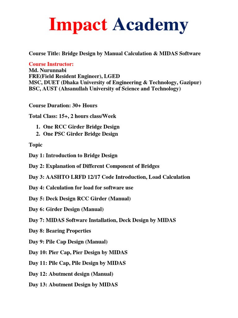 Bridge Design with MIDAS Software | PDF
