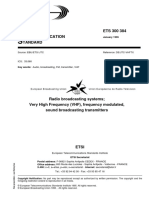 Uropean ETS 300 384 Elecommunication Tandard: Source: EBU/ETSI JTC Reference: DE/JTC-VHFTX