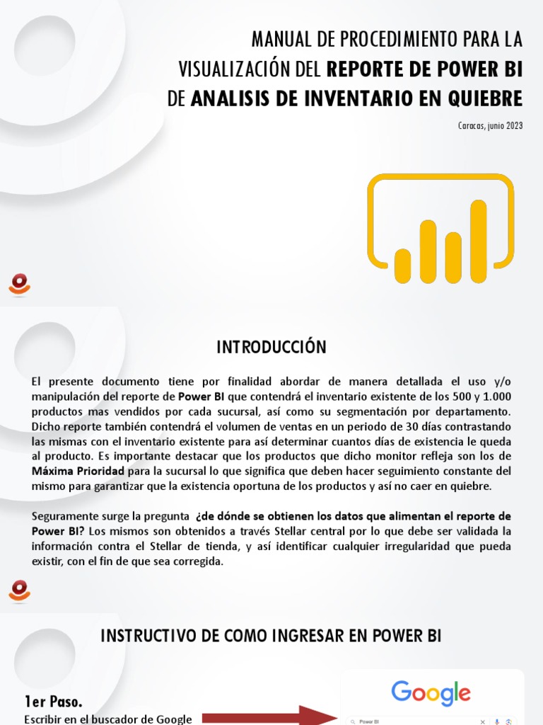 Visualización de Reporte de Inventario en Power BI | PDF