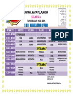 Jadwal Pelajaran Kelas 4a SDN Malaka Jaya 07 Pagi Marganda Kristianto Purba