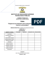 Exigencias de Empaques para Producto Agricolas Frescos y ProcesadosBB