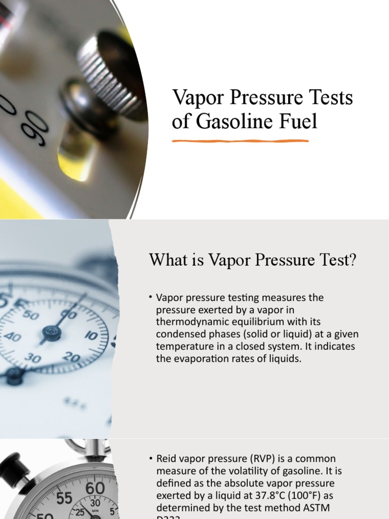 Vapor Pressure Tests of Gasoline Fuel PDF