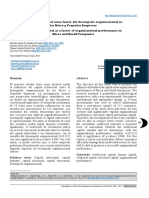 Capital Intelectual Como Factor Del Desempeño Organizacional en Las Micro y Pequeñas Empresas