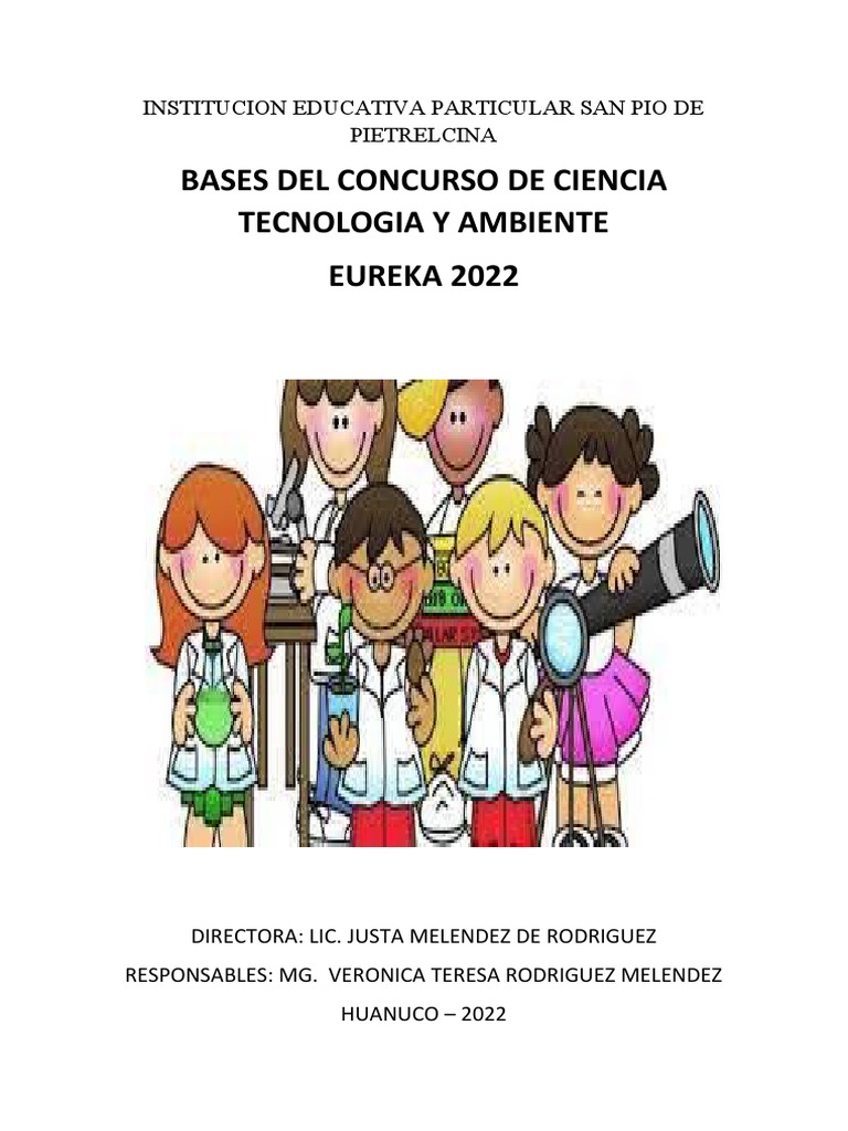 Bases del Concurso Eureka 2022 | PDF | Educación primaria