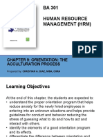 Chapter 9 - Orientation The Acculturation Process