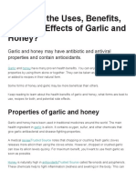 What Are The Uses Garlic and Honey