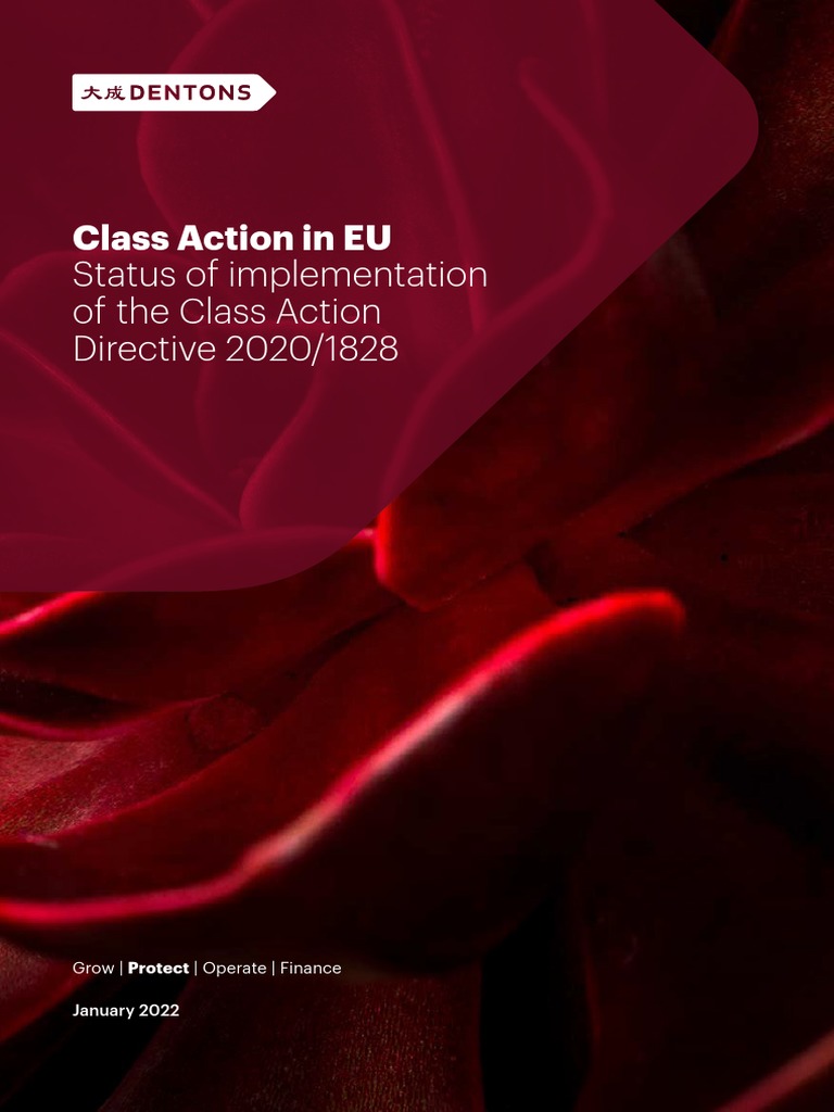 EU Class Action Directive Status Update | PDF | Class Action | Damages