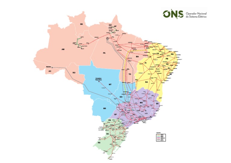 Mapa de Linhas de Transmissão no Brasil | PDF