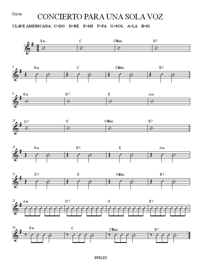 Concierto para una sola voz: Partitura | PDF