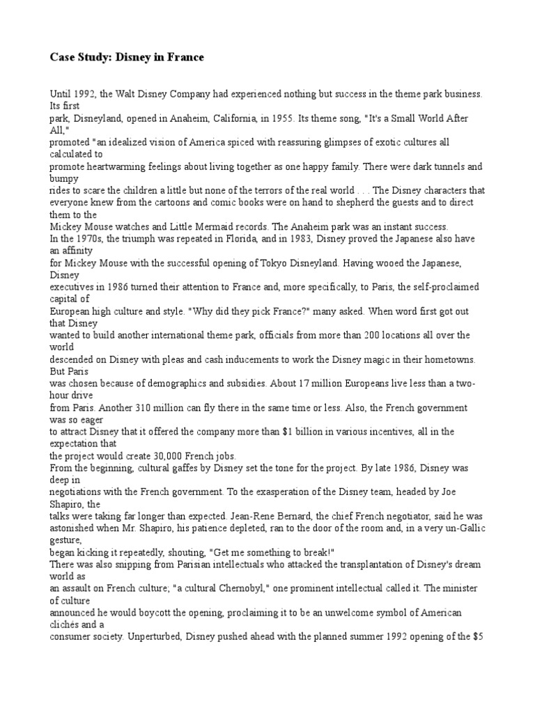 Disney Case Study PDF