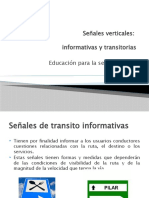 Señales Verticales Informativas y Transitorias