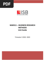 BUSINESS RESEARCH METHODS - Unit Guide