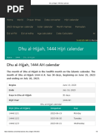 1446 Hijri Calendar | PDF