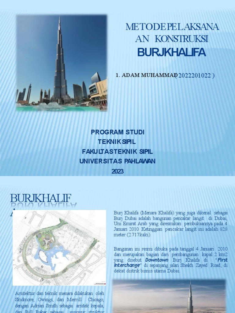 Konstruksi dan Desain Burj Khalifa | PDF