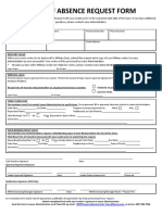 All WDPR Employees - Leave of Absence Request Form