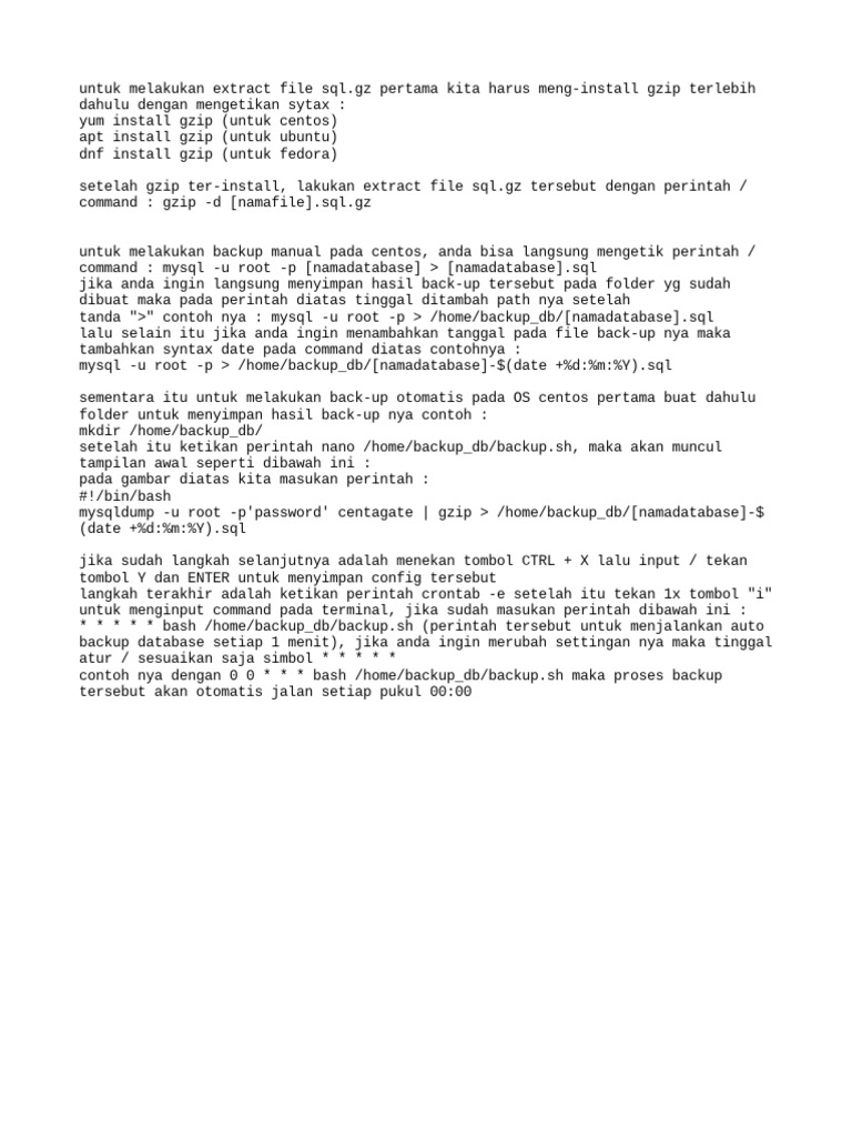 Settingan crontab pdf