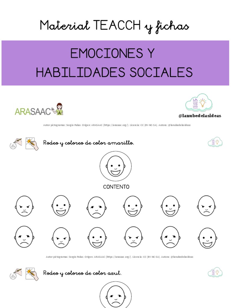 Fichas de Emociones y Habilidades Sociales | PDF | Estudios de idiomas ...