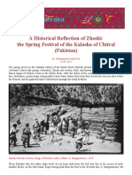 A Historical Reflection of Zhoshi: The Spring Festival of The Kalasha of Chitral (Pakistan)