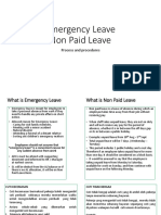 Emergency Leave and Un Paid Leave