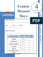 4to Grado - Examen Mensual Mayo (2022-2023)