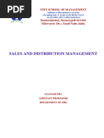 Sales and Distribution Management: Stet School of Management